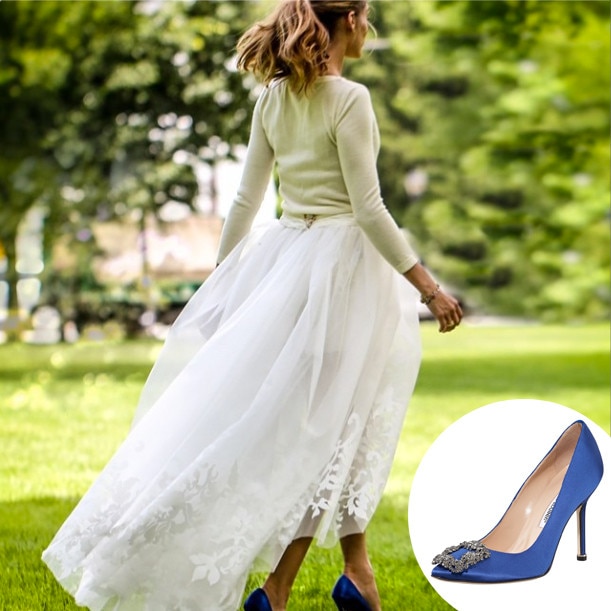 Blue shoes carrie bradshaw wedding on sale