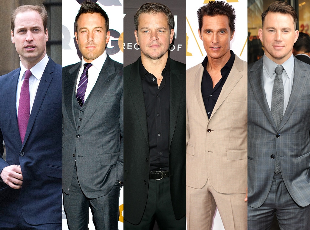 Prince William, Channing Tatum, Matthew McConaughey, Matt Damon, Ben Affleck