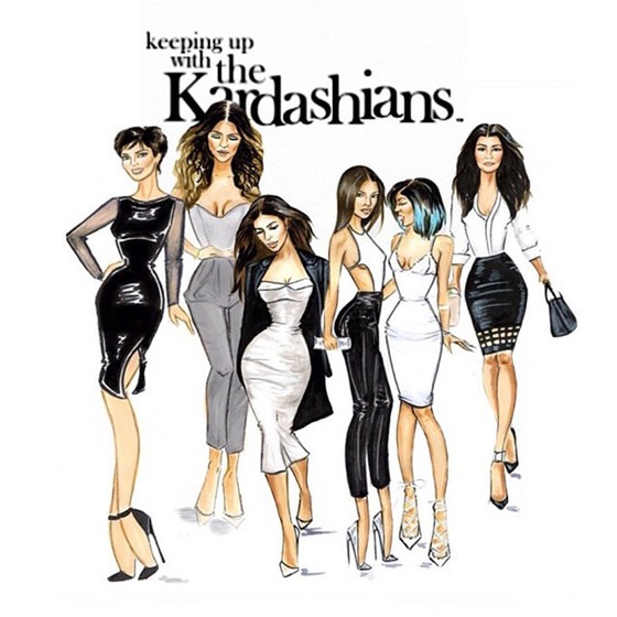 Artista faz desenho em homenagem à família Kardashian E! News