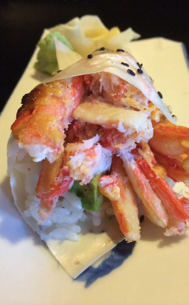 Soy Paper King Crab Hand Roll at Kura from Famous Chefs' Signature
