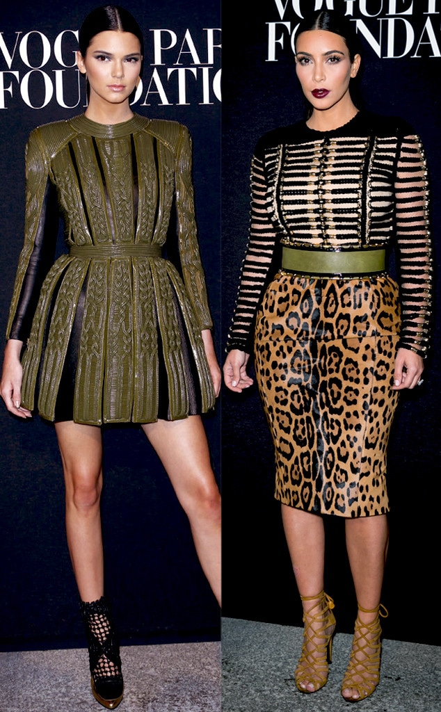 Fashion Face-Off: Kendall Jenner vs. Kim Kardashian in Balmain Armor Fashion Face-Off: Kendall Jenner vs. Kim Kardashian in Balmain Armor