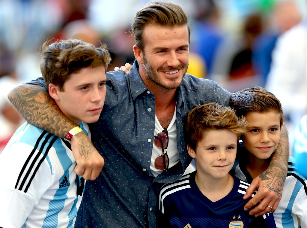 David Beckham, Brooklyn Beckham, Cruz Beckham, Romeo Beckham