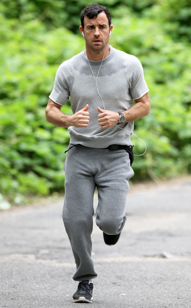 jogging in sweatpants