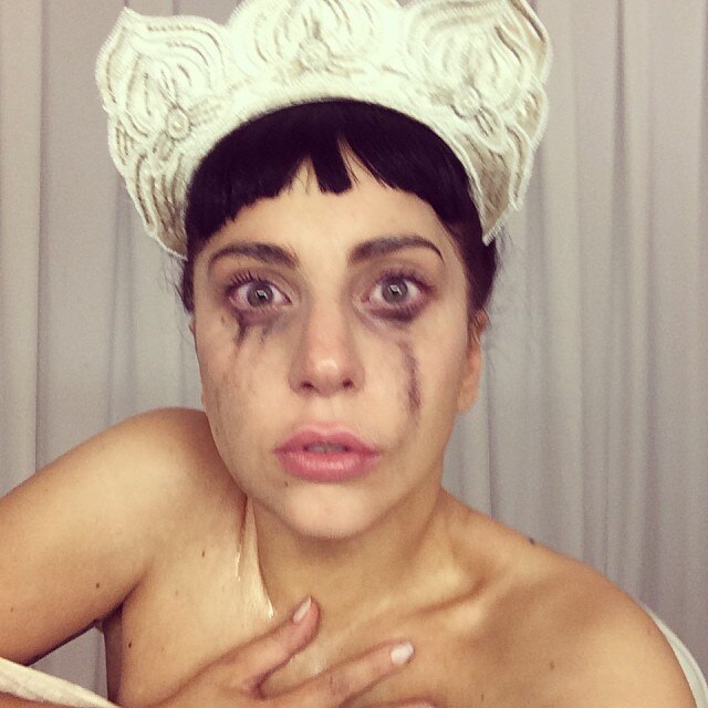 Runny Mascara From Lady Gagas Strangest Selfies E News 