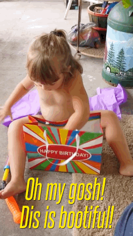 Little Girl Gift GIF