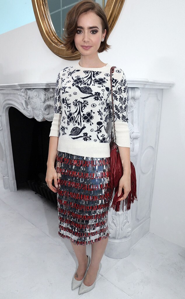Lily Collins from Paris Haute Couture Fashion Week 2014: Star Sightings ...