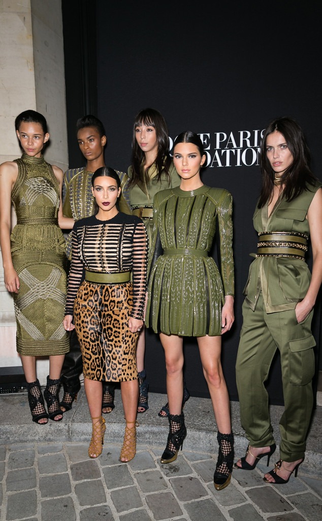 Kim Kardashian, Kendall Jenner, Balmain