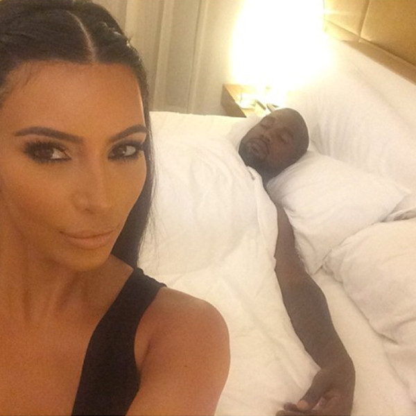 Kim Kardashian Posts Photo Of Kanye West In Bed E Online