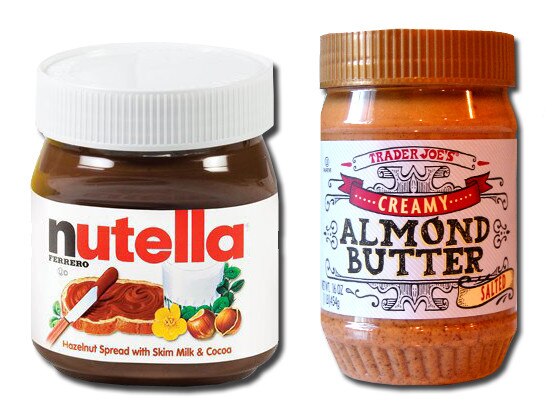 butter and nutella
