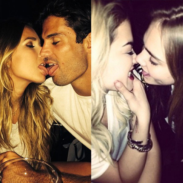 Photos From Celebs Locking Lips E Online 9938