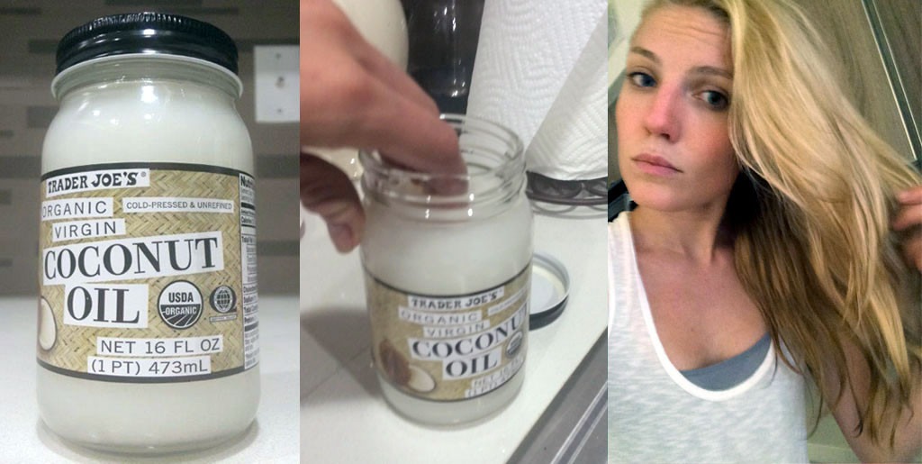 Coconut Oil Hair Collage