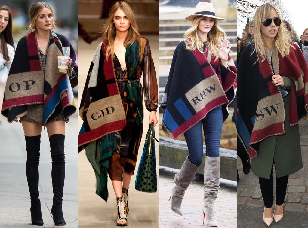 burberry initial poncho