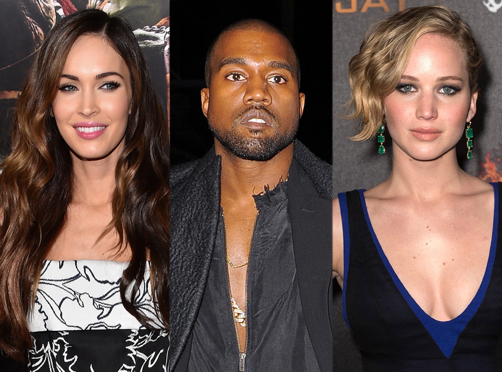 Megan Fox, Kanye West, Jennifer Lawrence