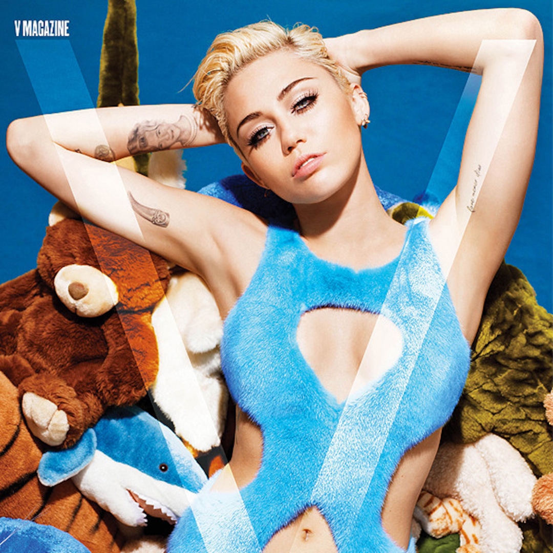 Miley Cyrus Poses Naked With a Bunch of Stuffed Animals 