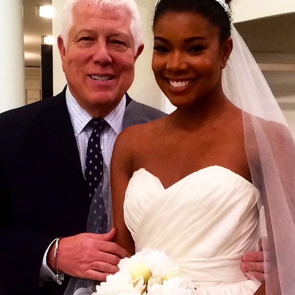 Gabrielle Union Smiles in Wedding Dress See the Photo