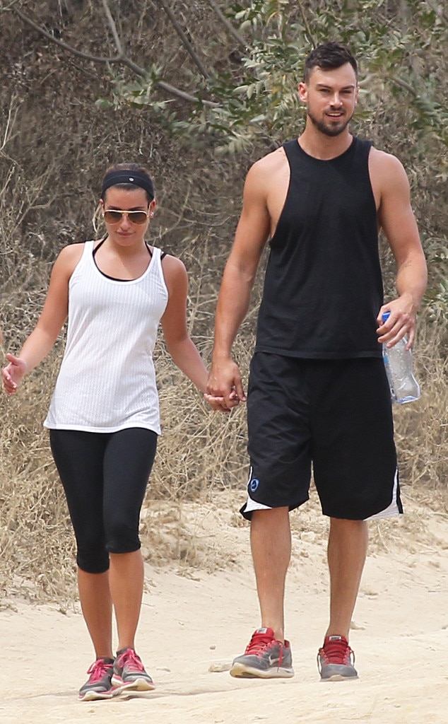 Lea Michele Boyfriend Hold Hands During Their Workout