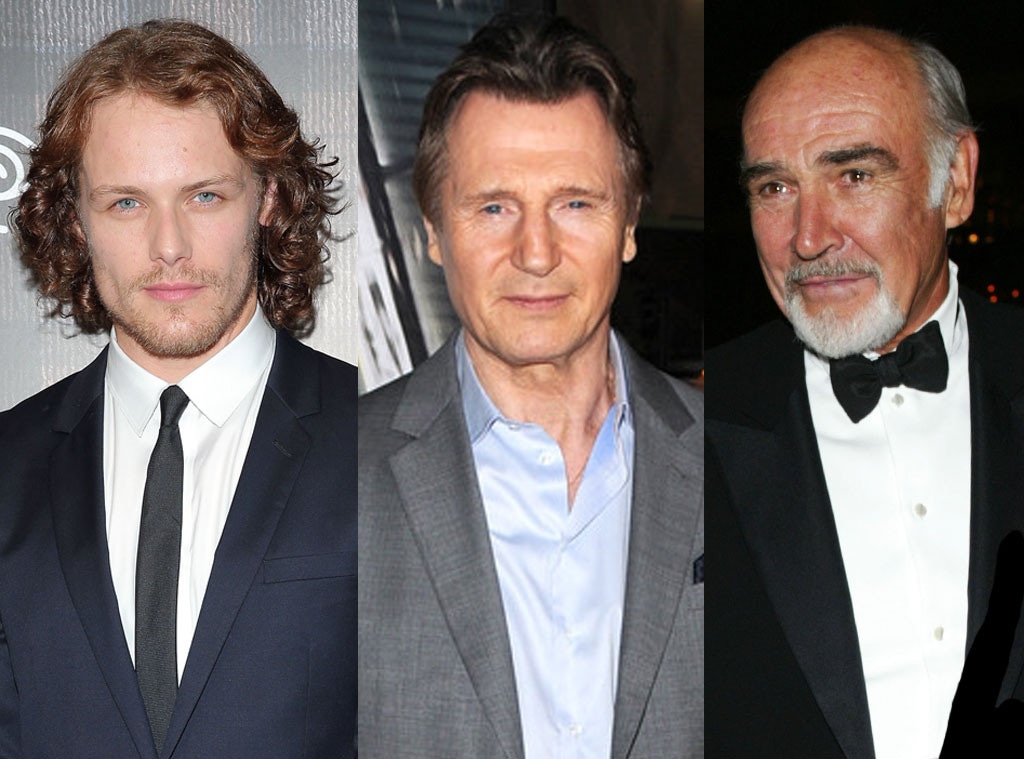 Liam Neeson, Sam Heughan, Sean Connery