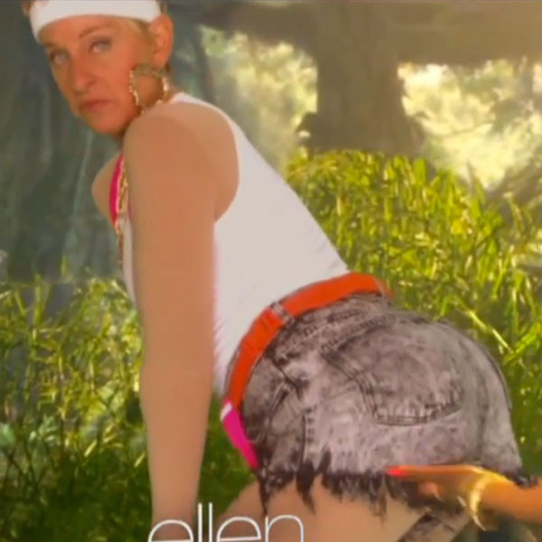 Ellen Spoofs Nicki Minajs Anaconda Music Video Watch E Online