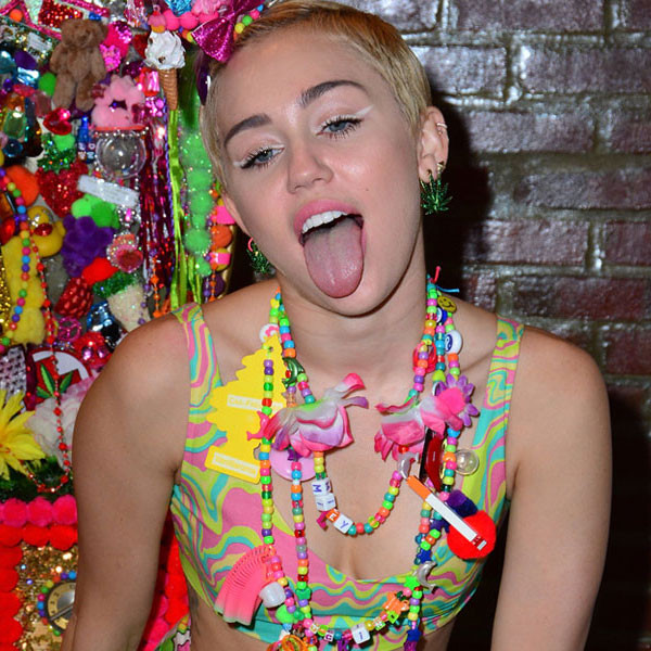 Miley Cyrus' ''Dirty Hippie'' Art Show Features a 5-Foot Bong - E! Online