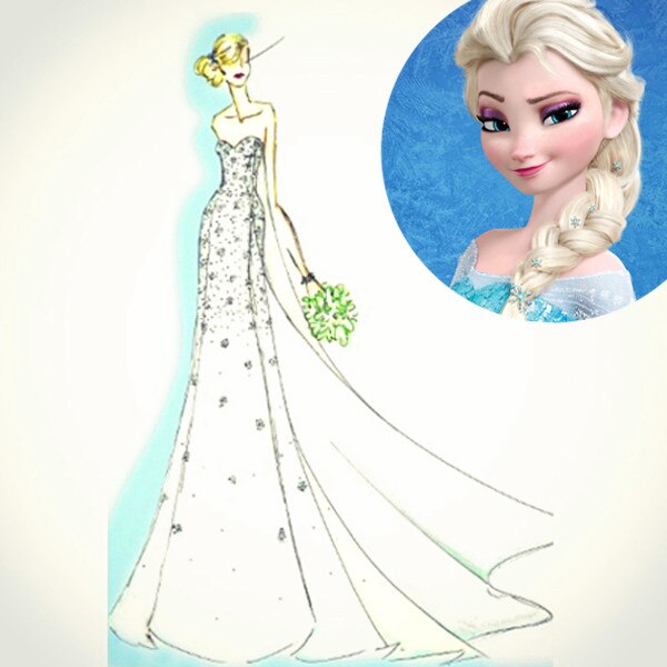 frozen wedding dress