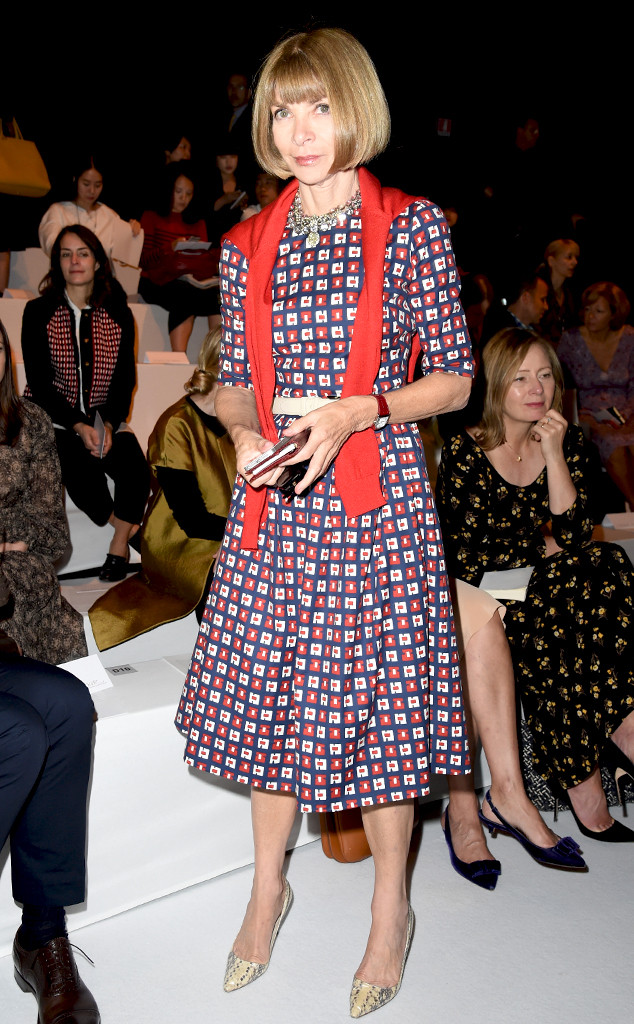 Anna Wintour from Stars at Milan Fashion Week Spring 2015 | E! News