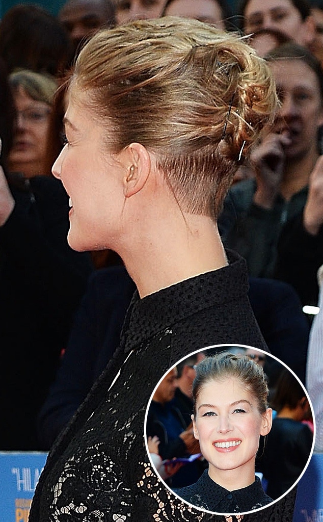 Rosamund Pike Debuts Shaved Haircut See The Pic E Online Ca Rosamund Pike Debuts Shaved Haircut See The Pic E Online Ca
