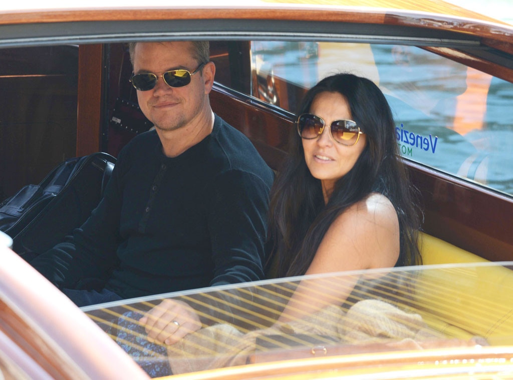 Matt Damon and Luciana Barroso from George Clooney's Wedding Weekend