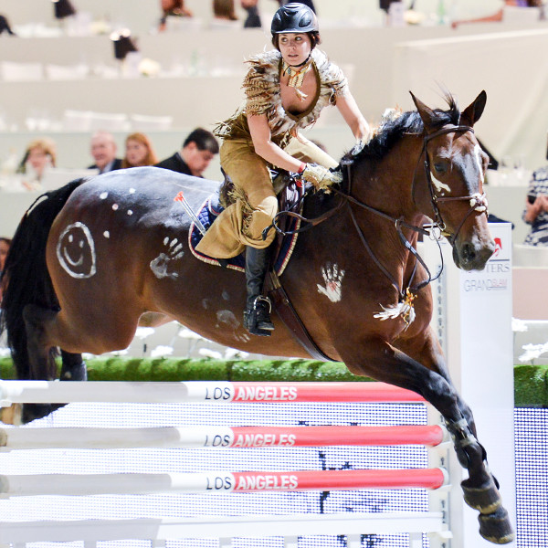 Kaley Cuoco-Sweeting Wears 'Pocahontas-y' Outfit for Horse Competition