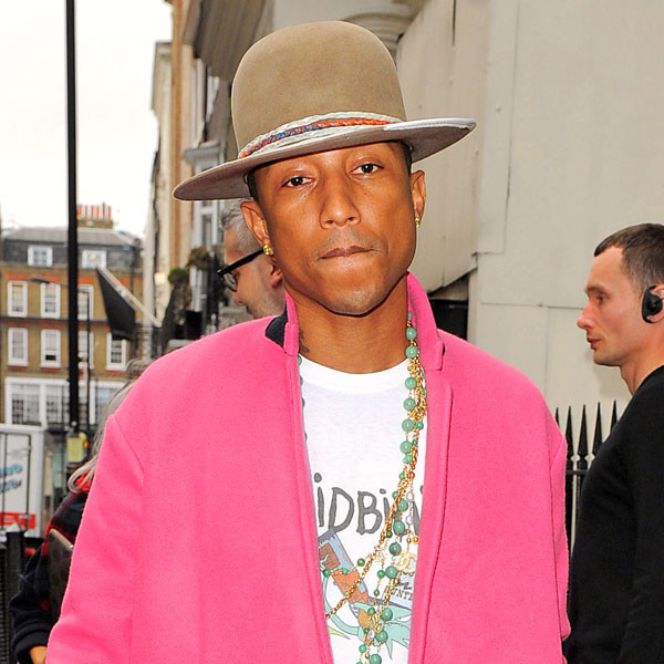 Pharrell Williams Steps Out in a Pastel Pink Coat—See the Pic! - E! Online