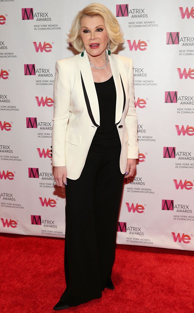 Perfectly Polished from Joan Rivers' Red Carpet Style Through the Years E! News