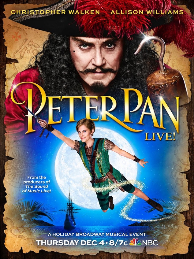Peter Pan, Allison Williams, Christopher Walken, Poster