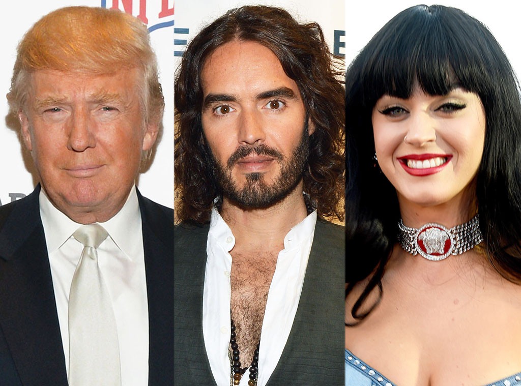 Donald Trump, Russell Brand, Katy Perry