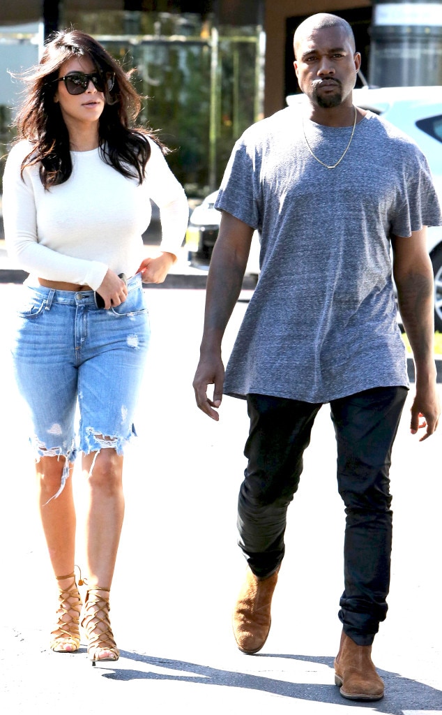 Kim Kardashian Steps Out in Sheer Lace Dress With Kanye West in Miami -  Life & Style | Life & Style