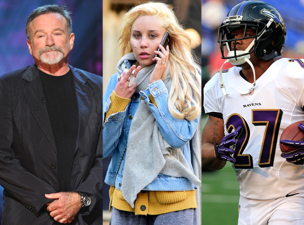 Ray Rice, Amanda Bynes, Robin Williams