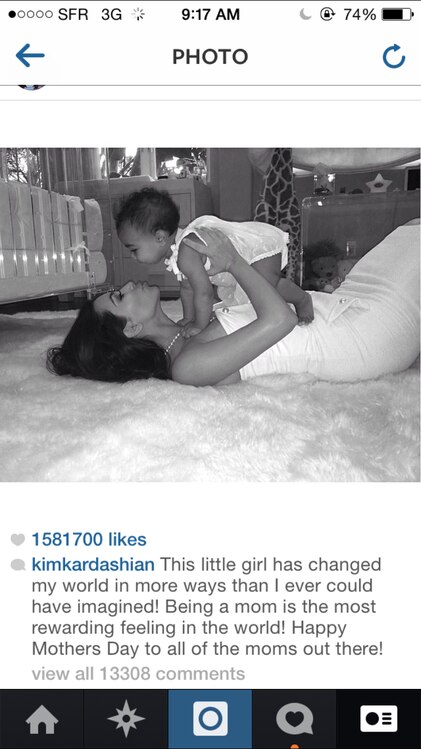 Mother S Day From Kim Kardashian Picks And Captions Her Favorite Instagram Pics E News