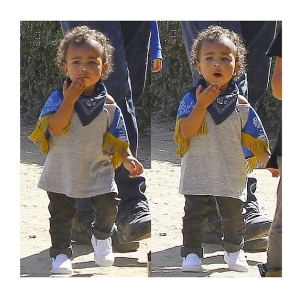 North West Looks Adorable in Her Custom Sneakers With Her Name—See the ...