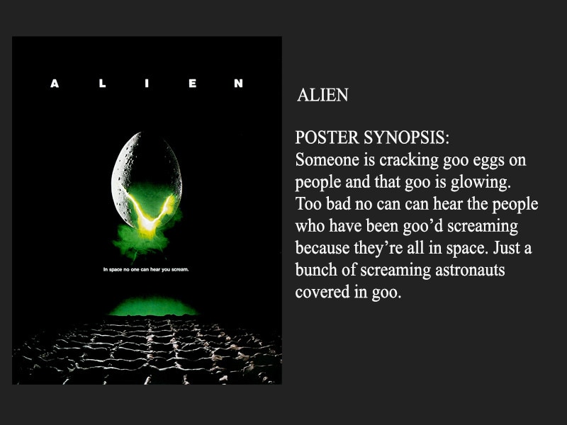 Alien from Movie Plot Synopsis Based Completely On The Poster - Horror ...