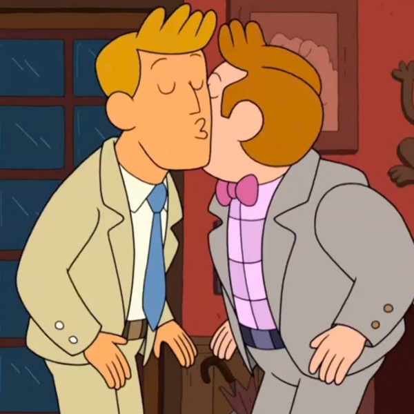 cartoon gay sex kiss