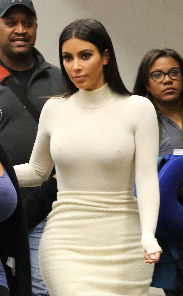 Peekaboo! Kim's Sexy White Top Can't Hide Everything: See the Pic!