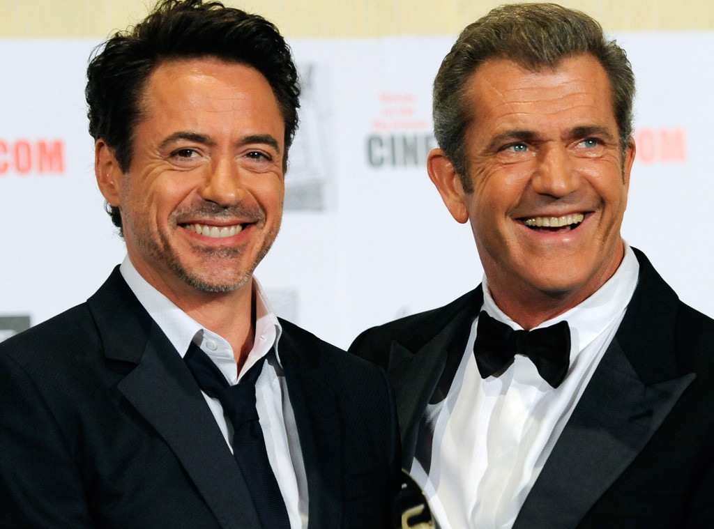 Robert Downey Jr., and Mel Gibson