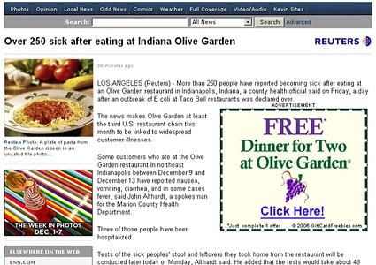 Olive Garden From Don T Put That Ad There E News