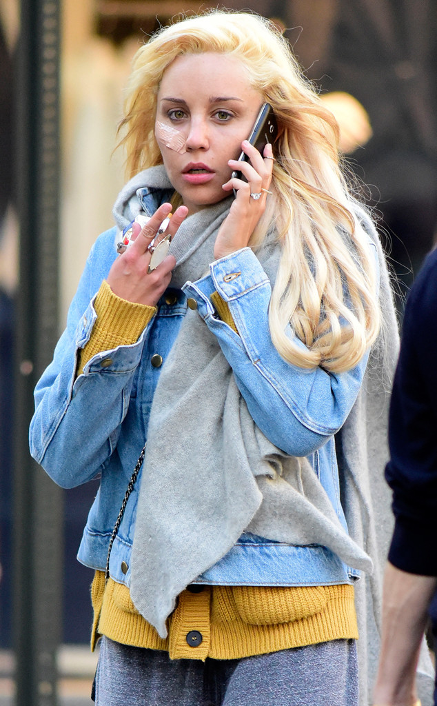 Amanda Bynes Spotted in NYC With BandAid on Face E! Online