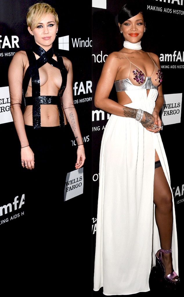 Miley Cyrus, Rihanna, amfAR Inspiration Gala 