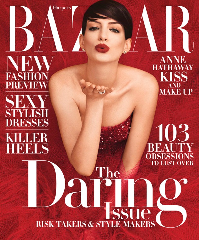 Anne Hathaway Poses Topless For Harpers Bazaar Recalls 2013 Oscar