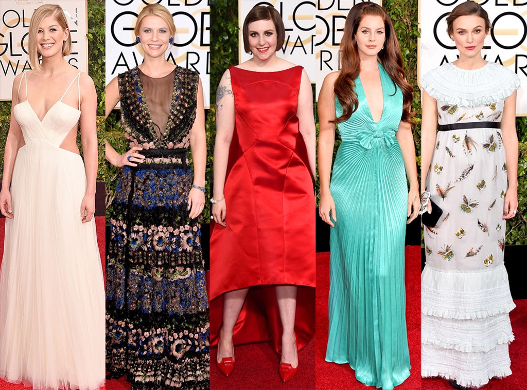 Rosamund Pike, Claire Danes, Lena Dunham, Lana Del Rey, Keira Knightley, Golden Globes