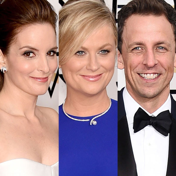 Seth Meyers Jokes About Tina & Amy's Third Golden Globes!
