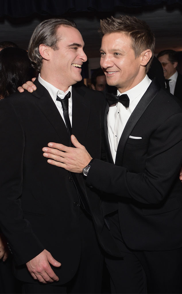 Joaquin Phoenix & Jeremy Renner from Party Pics: 2015 Golden Globes | E ...
