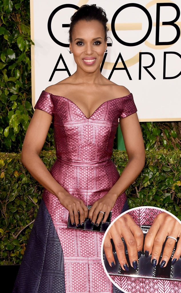 Kerry Washington From Best Manicures From The 2015 Golden Globes E News 