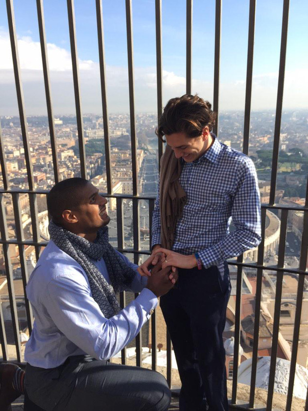 Michael Sam Confirms Engagement—Here He Is Proposing to Boyfriend Vito