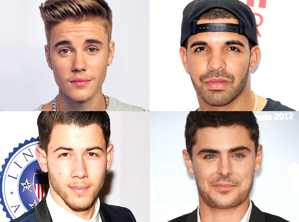 Zac Efron, Justin Bieber, Drake, Nick Jonas